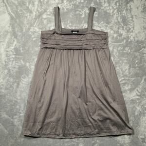 Hanro Switzerland Sleep Dress Women Small Grey Mercerized Cotton Nightie Chemise